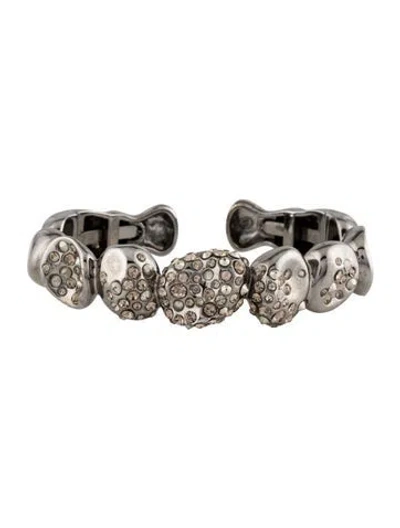 Pre-owned Alexis Bittar Crystal Cuff Bracelet, 6.5" In Multi