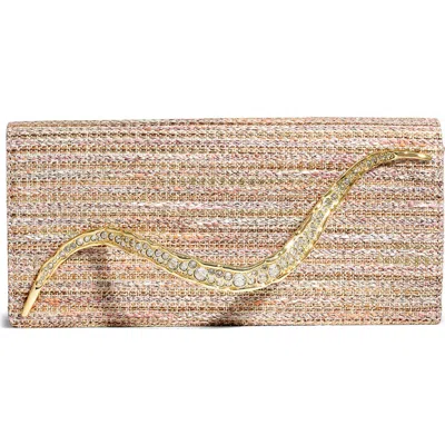 Alexis Bittar Crystal Curve Clutch In Pink
