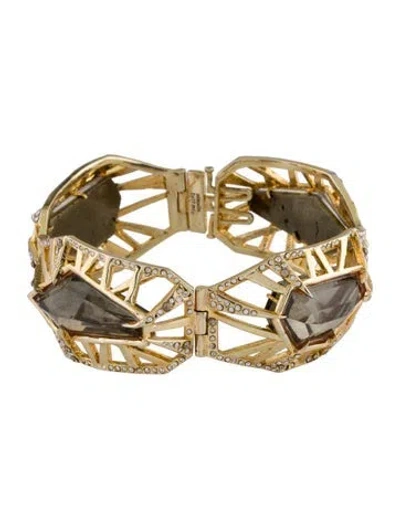 Pre-owned Alexis Bittar Crystal Deco Link Bracelet, 7.25" In Multi