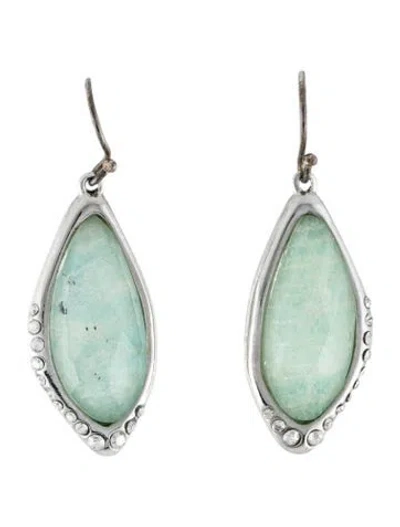 Pre-owned Alexis Bittar Crystal Drop Earrings In Blue