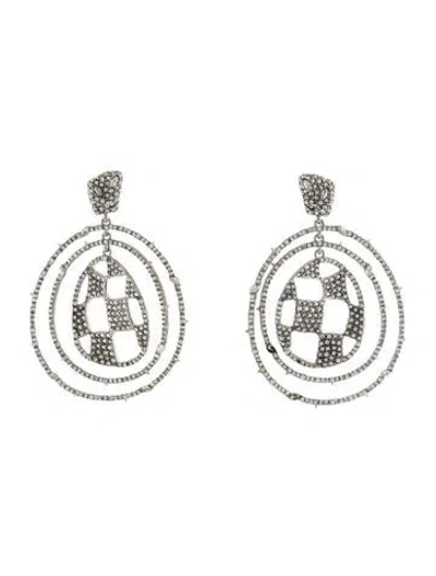 Pre-owned Alexis Bittar Crystal Drop Earrings In Multi