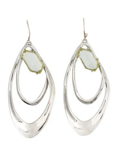 Pre-owned Alexis Bittar Crystal Drop Earrings In Multi