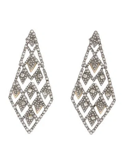Pre-owned Alexis Bittar Crystal Drop Earrings In Multi