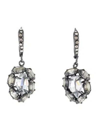 Pre-owned Alexis Bittar Crystal Drop Earrings In Multi