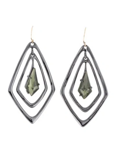 Pre-owned Alexis Bittar Crystal Drop Earrings In Multi