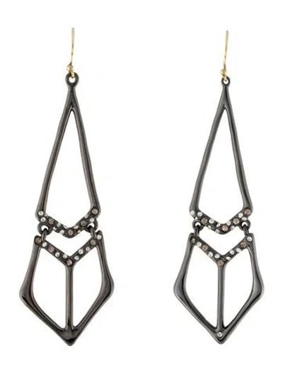 Pre-owned Alexis Bittar Crystal Drop Earrings In Multi