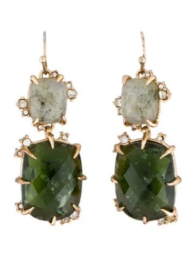 Pre-owned Alexis Bittar Crystal Drop Earrings In Multi