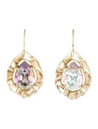 Pre-owned Alexis Bittar Crystal Drop Earrings In Multicolor
