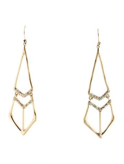 Pre-owned Alexis Bittar Crystal Drop Earrings In Multicolor