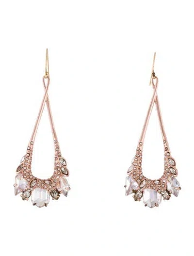 Pre-owned Alexis Bittar Crystal Drop Earrings In Transparent