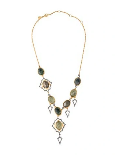 Pre-owned Alexis Bittar Crystal Elements Collar Necklace, 18.75" In Multicolor