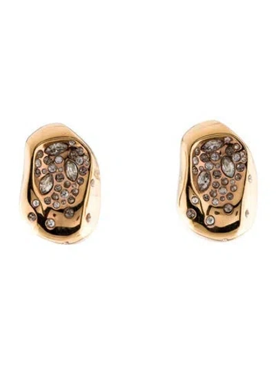 Pre-owned Alexis Bittar Crystal Encrusted Clip-on Earrings In Multi