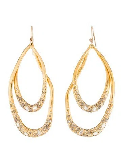Pre-owned Alexis Bittar Crystal Encrusted Drop Earrings In Multi