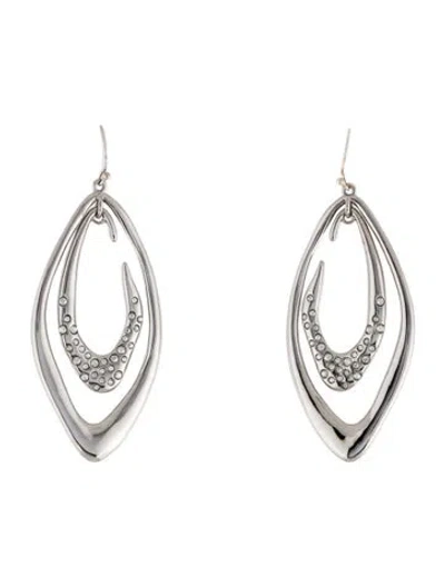 Pre-owned Alexis Bittar Crystal Encrusted Drop Earrings In Multicolor