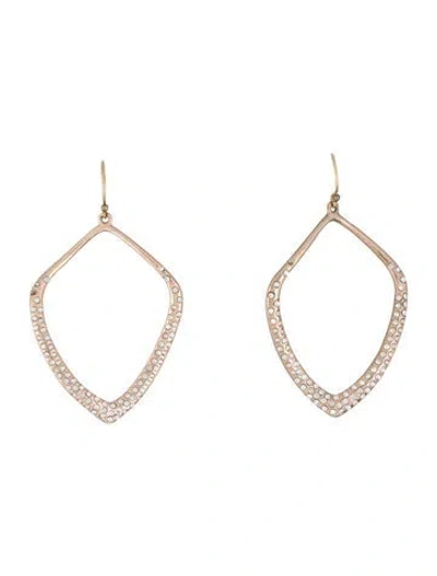 Pre-owned Alexis Bittar Crystal Encrusted Drop Earrings In Transparent