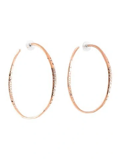 Pre-owned Alexis Bittar Crystal Encrusted Hoop Earrings In Multicolor