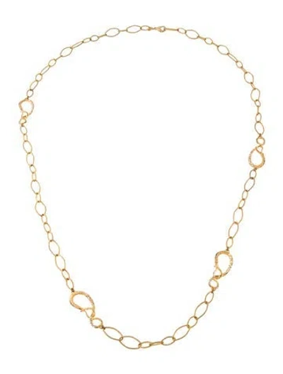 Pre-owned Alexis Bittar Crystal Encrusted Long Chain Necklace, 41.5" In Transparent