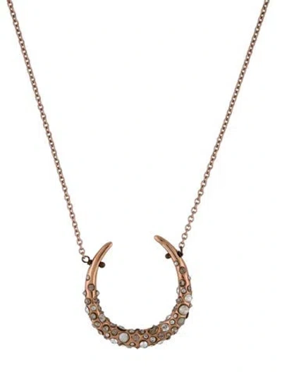 Pre-owned Alexis Bittar Crystal Encrusted Pendant Necklace, 18.75" In Multi