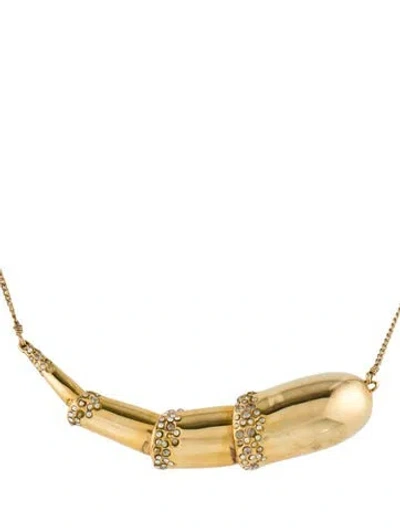 Pre-owned Alexis Bittar Crystal Encrusted Pendant Necklace, 19" In Multi