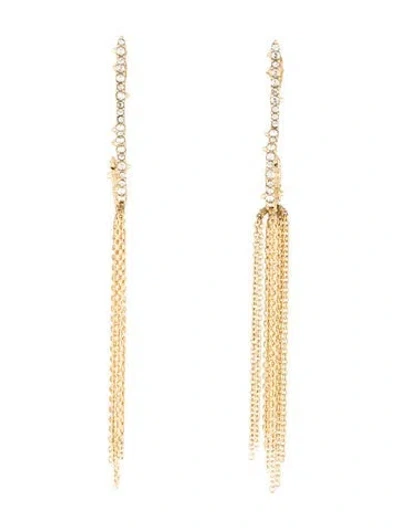 Pre-owned Alexis Bittar Crystal Fringe Drop Earrings In Multi