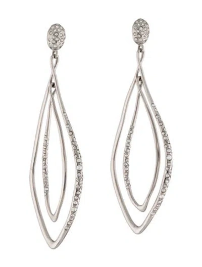 Pre-owned Alexis Bittar Crystal Hoop Drop Earrings In Multi