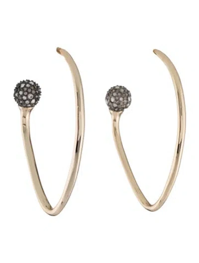Pre-owned Alexis Bittar Crystal Hoop Earring In Multi