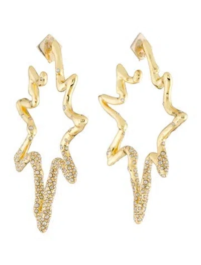 Pre-owned Alexis Bittar Crystal Hoop Earrings In Multicolor