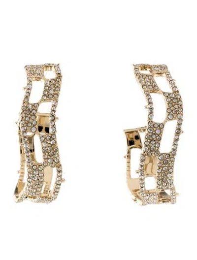 Pre-owned Alexis Bittar Crystal Hoop Earrings In Multicolor