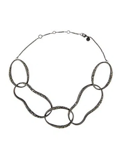 Pre-owned Alexis Bittar Crystal Intertwine Collar Necklace, 19" In Multi