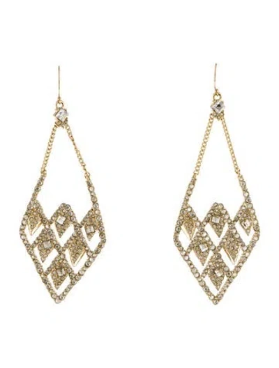 Pre-owned Alexis Bittar Crystal Kite Earrings In Multi