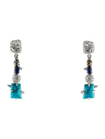 Pre-owned Alexis Bittar Crystal Linear Drop Earrings