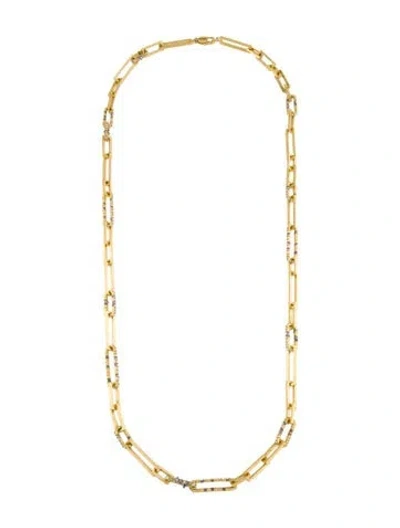 Pre-owned Alexis Bittar Crystal Link Chain Necklace, 32" In Multi