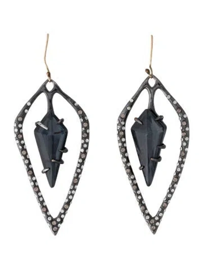 Pre-owned Alexis Bittar Crystal 'miss Havisham' Drop Earrings In Multi