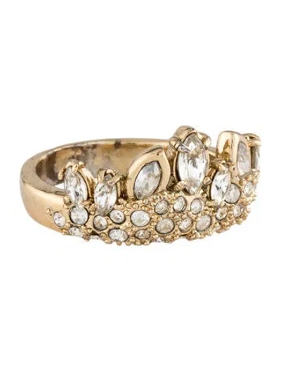 Pre-owned Alexis Bittar Crystal Pavé Cocktail Ring In Multicolor