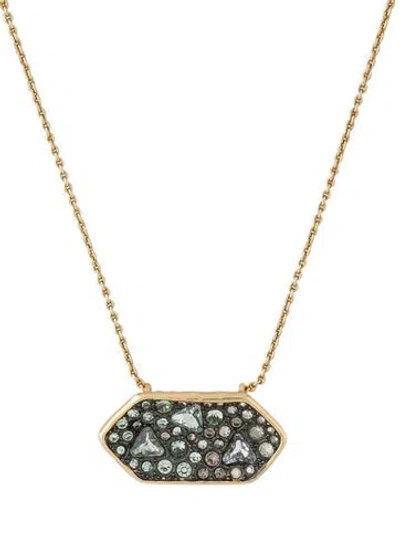 Pre-owned Alexis Bittar Crystal Pendant Necklace, 19" In Multi