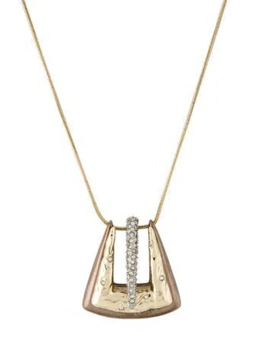 Pre-owned Alexis Bittar Crystal Pendant Necklace, 19" In Multi