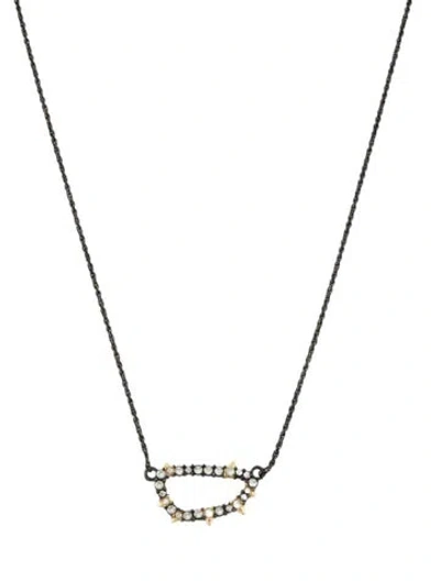 Pre-owned Alexis Bittar Crystal Pendant Necklace, 19" In Multi