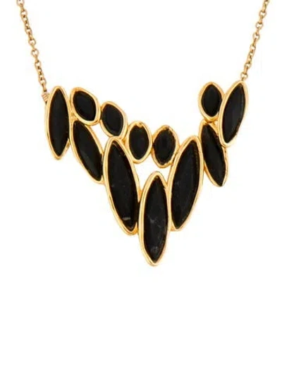 Pre-owned Alexis Bittar Crystal Pendant Necklace, 19.25" In Black