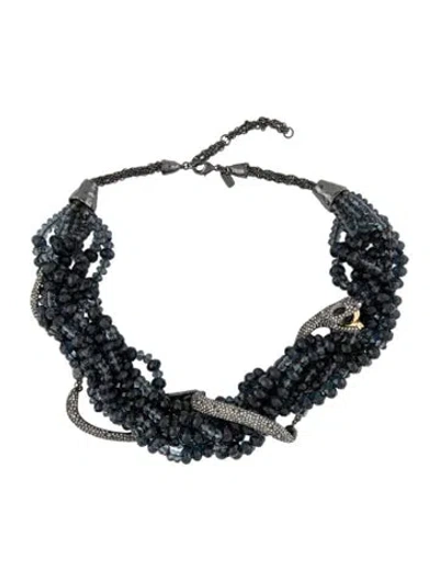 Pre-owned Alexis Bittar Crystal Serpent Torsade Necklace, 22.5" In Multi