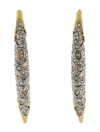 Pre-owned Alexis Bittar Crystal Solanales Spear Wire Drop Earrings In Multi