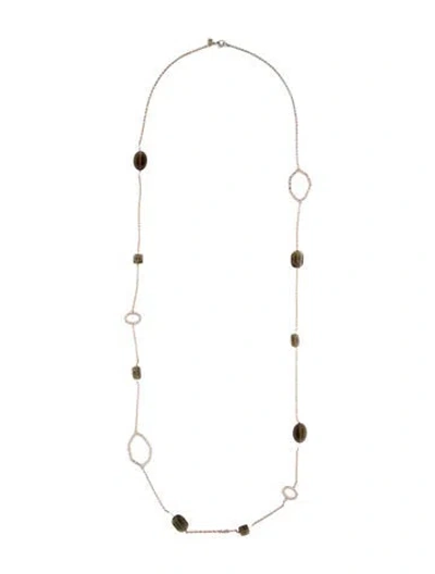 Pre-owned Alexis Bittar Crystal Station Necklace, 42" In Multi