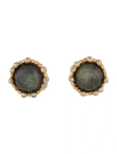 Pre-owned Alexis Bittar Crystal Stud Earrings In Multi