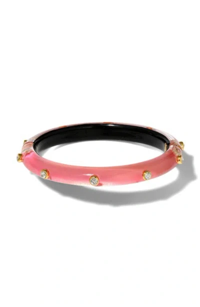Alexis Bittar Crystal Studded Lucite® Bangle In Sweet Melon