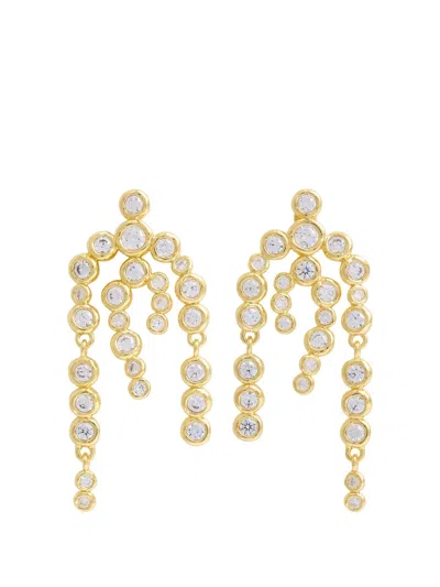 Alexis Bittar Crystal-embellished Drop Earrings In Metallic