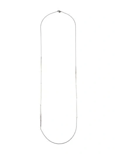 Pre-owned Alexis Bittar Crystal-encrusted Spear Station Necklace, 42", 42" In Multicolor