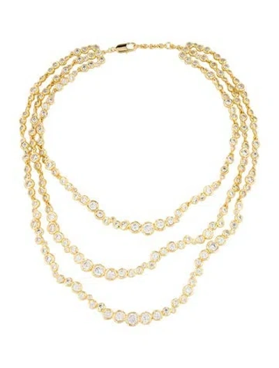 Pre-owned Alexis Bittar Cubic Zirconia Asterales Layered Necklace, 16" In Multi