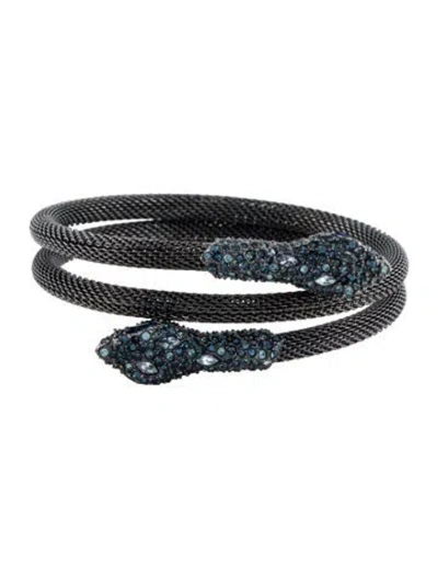 Pre-owned Alexis Bittar Dark Alchemy Crystal Serpent Wrap Bracelet In Multi