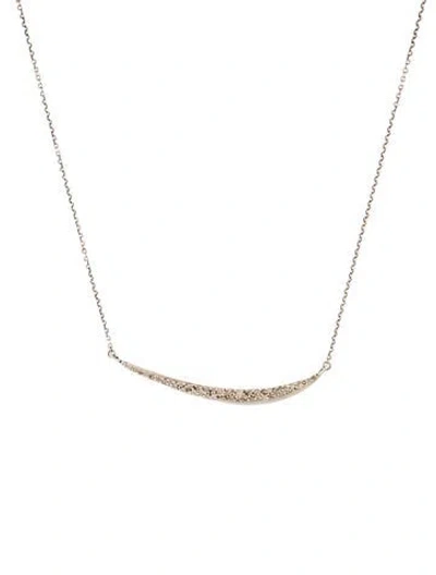 Pre-owned Alexis Bittar Diamond Pave Crescent Pendant Necklace, 18.5" In Multi