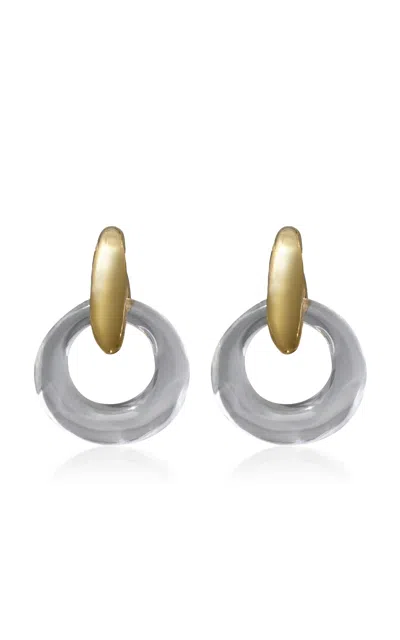 Alexis Bittar Door Knocker Lucite Earrings In Clear