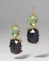 Alexis Bittar Double Stone Drop Wire Earring- In Multi